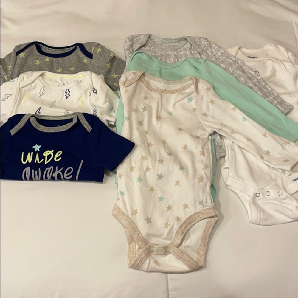 X8 bundle of unisex 3-6m onesies